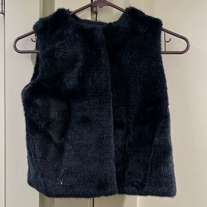Jacadi Kids Faux Fur Vest - Black